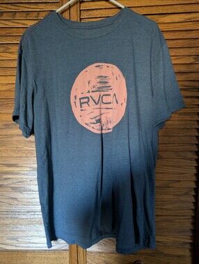 RVCA Mens Tee Shirt Size XXL Heather Blue